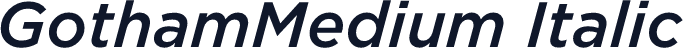 GothamMedium Italic