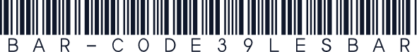 Bar-Code 39 lesbar