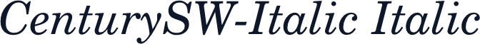 CenturySW-Italic Italic