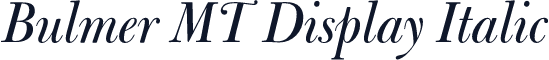 Bulmer MT Display Italic