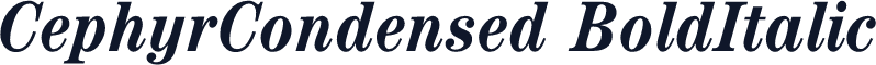 CephyrCondensed BoldItalic