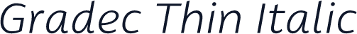 Gradec Thin Italic