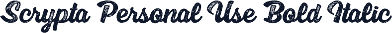 Scrypta Personal Use Bold Italic