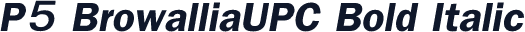 P5 BrowalliaUPC Bold Italic
