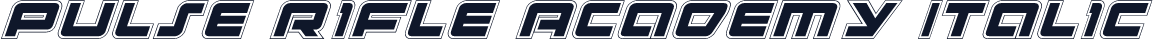 Pulse Rifle Academy Italic