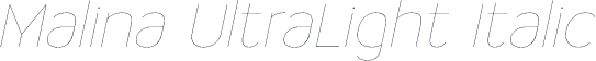 Malina UltraLight Italic