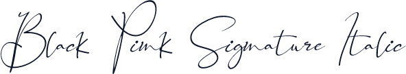Black Pink Signature Italic
