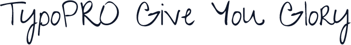 TypoPRO Give You Glory