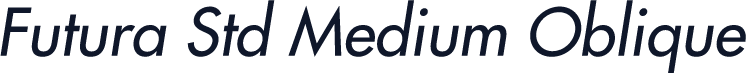 Futura Std Medium Oblique