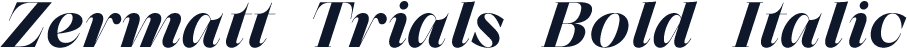 Zermatt Trials Bold Italic