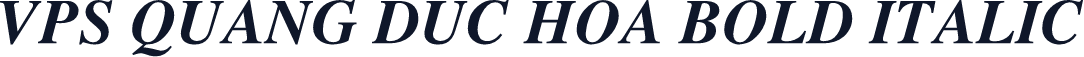 VPS Quang Duc Hoa Bold Italic