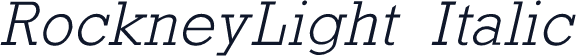 RockneyLight Italic