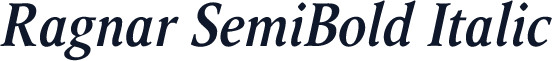 Ragnar SemiBold Italic