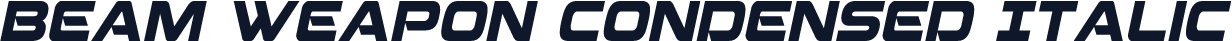 Beam Weapon Condensed Italic
