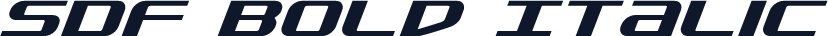 SDF Bold Italic