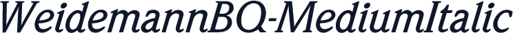 WeidemannBQ-MediumItalic