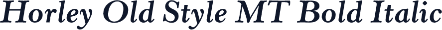 Horley Old Style MT Bold Italic