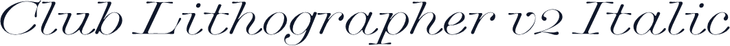 Club Lithographer v2 Italic