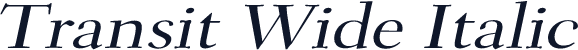 Transit Wide Italic
