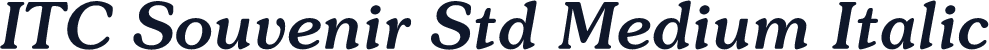 ITC Souvenir Std Medium Italic