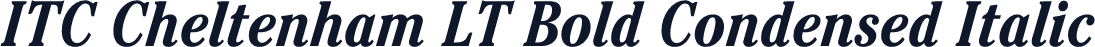 ITC Cheltenham LT Bold Condensed Italic