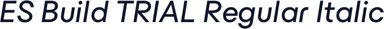 ES Build TRIAL Regular Italic