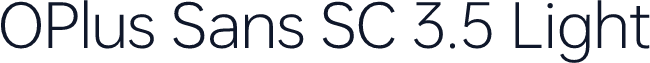 OPlus Sans SC 3.5 Light