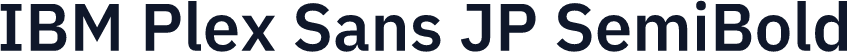 IBM Plex Sans JP SemiBold