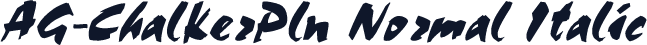 AG-ChalkerPln Normal Italic