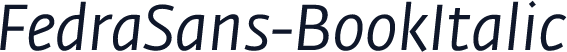 FedraSans-BookItalic