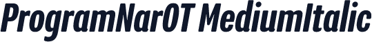 ProgramNarOT MediumItalic