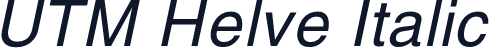 UTM Helve Italic