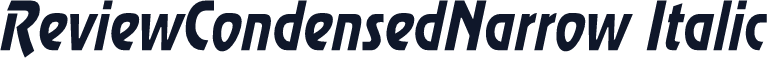 ReviewCondensedNarrow Italic