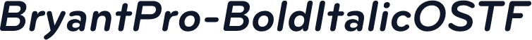 BryantPro-BoldItalicOSTF