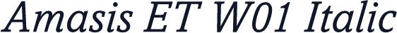 Amasis ET W01 Italic