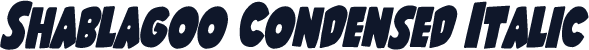 Shablagoo Condensed Italic