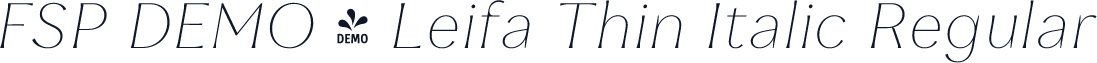 FSP DEMO - Leifa Thin Italic Regular