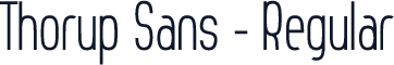 Thorup Sans - Regular