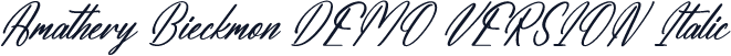 Amathery Bieckmon DEMO VERSION Italic