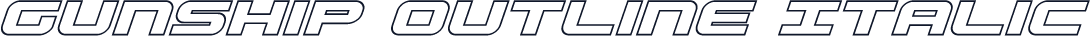 Gunship Outline Italic