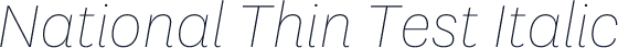 National Thin Test Italic