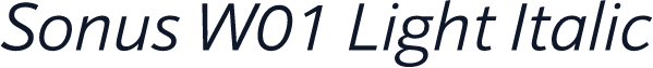 Sonus W01 Light Italic