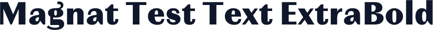 Magnat Test Text ExtraBold