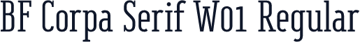 BF Corpa Serif W01 Regular