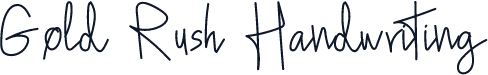 Gold Rush Handwriting