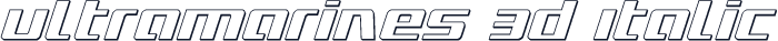 Ultramarines 3D Italic