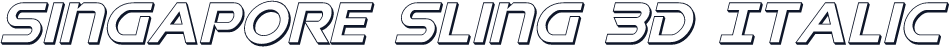 Singapore Sling 3D Italic