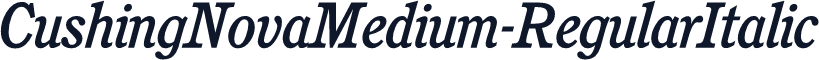 CushingNovaMedium-RegularItalic
