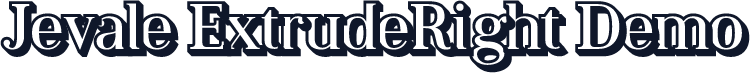 Jevale-ExtrudeRight Demo