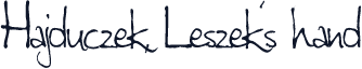 Hajduczek, Leszek's hand